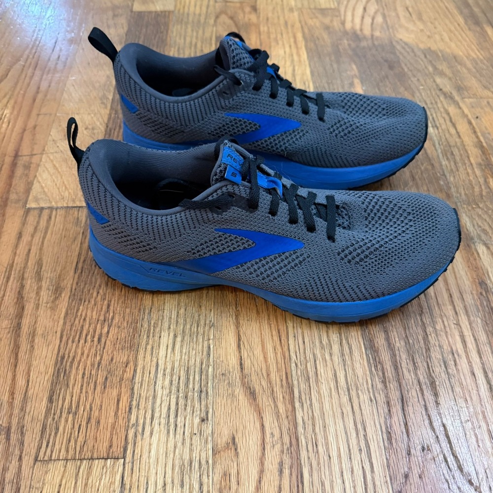 Brooks Revel 5 Mens 9.5 D Grey Blue Running Shoes Athletic Sneakers 1103741D053 - Picture 5 of 16